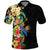 Hawaii Tropical Flowers Tribal Pattern Polo Shirt No5 LT9 Black - Polynesian Pride