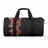 Hawaii Tropical Flowers Tribal Pattern Duffle Bag No6 LT9 One size Black - Polynesian Pride