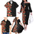 Hawaii Tropical Flowers Tribal Pattern Family Matching Off Shoulder Long Sleeve Dress and Hawaiian Shirt No6 LT9 - Polynesian Pride