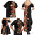 Hawaii Tropical Flowers Tribal Pattern Family Matching Summer Maxi Dress and Hawaiian Shirt No6 LT9 - Polynesian Pride