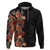 Hawaii Tropical Flowers Tribal Pattern Hoodie No6 LT9 Pullover Hoodie Black - Polynesian Pride