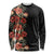 Hawaii Tropical Flowers Tribal Pattern Long Sleeve Shirt No6 LT9 Unisex Black - Polynesian Pride