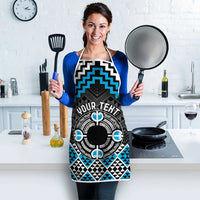 Personalised Aotearoa Niho Taniwha Motif Apron Blue Style LT9 - Polynesian Pride