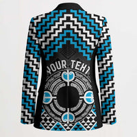 Personalised Aotearoa Niho Taniwha Motif Blazer Blue Style LT9 - Polynesian Pride