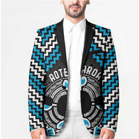 Personalised Aotearoa Niho Taniwha Motif Blazer Blue Style LT9 - Polynesian Pride