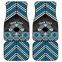 Personalised Aotearoa Niho Taniwha Motif Car Mats Blue Style LT9 - Polynesian Pride