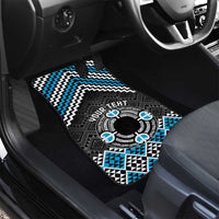 Personalised Aotearoa Niho Taniwha Motif Car Mats Blue Style LT9 - Polynesian Pride