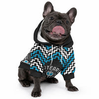 Personalised Aotearoa Niho Taniwha Motif Pet Hoodie Blue Style LT9 - Polynesian Pride