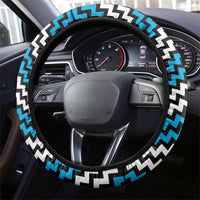 Aotearoa Niho Taniwha Motif Steering Wheel Cover Blue Style LT9 - Polynesian Pride