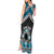 Personalised Aotearoa Niho Taniwha Motif Tank Maxi Dress Blue Style