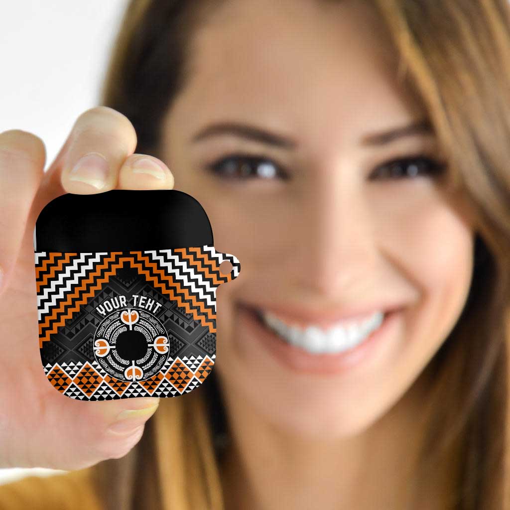 Personalised Aotearoa Niho Taniwha Motif AirPods Case Gold Style LT9 Gold - Polynesian Pride