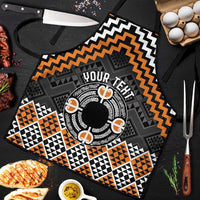 Personalised Aotearoa Niho Taniwha Motif Apron Gold Style LT9 Gold - Polynesian Pride