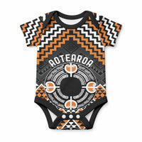 Personalised Aotearoa Niho Taniwha Motif Baby Onesie Gold Style LT9 Gold - Polynesian Pride