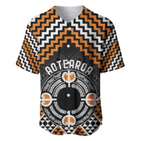Personalised Aotearoa Niho Taniwha Motif Baseball Jersey Gold Style LT9 Gold - Polynesian Pride
