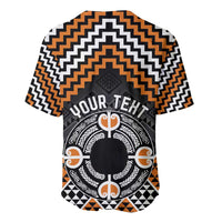 Personalised Aotearoa Niho Taniwha Motif Baseball Jersey Gold Style LT9 - Polynesian Pride