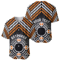 Personalised Aotearoa Niho Taniwha Motif Baseball Jersey Gold Style LT9 - Polynesian Pride