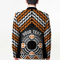 Personalised Aotearoa Niho Taniwha Motif Blazer Gold Style LT9 - Polynesian Pride