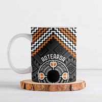 Personalised Aotearoa Niho Taniwha Motif Ceramic Mug Gold Style LT9 Gold - Polynesian Pride