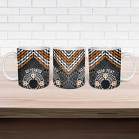 Personalised Aotearoa Niho Taniwha Motif Ceramic Mug Gold Style LT9 - Polynesian Pride