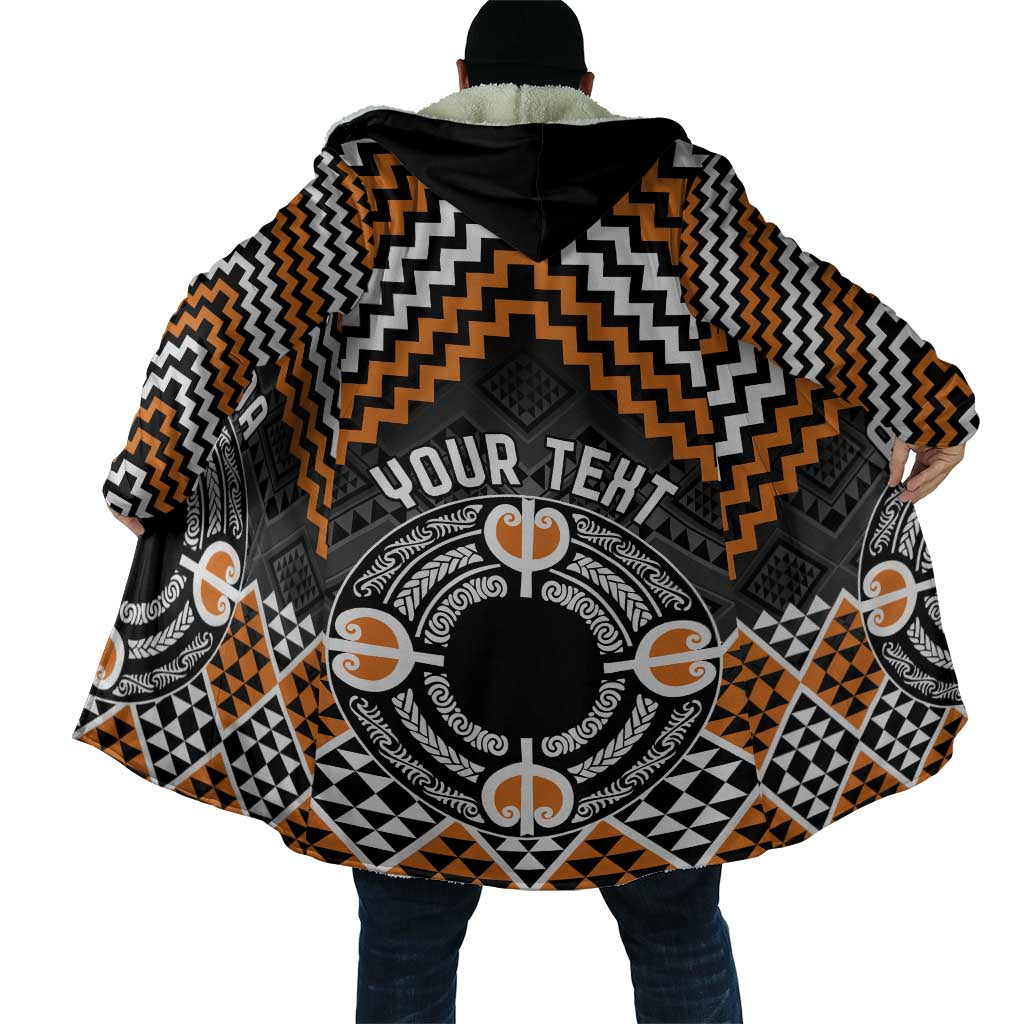 Personalised Aotearoa Niho Taniwha Motif Cloak Gold Style LT9 - Polynesian Pride