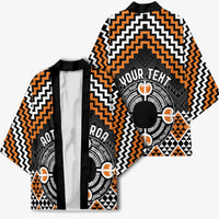 Personalised Aotearoa Niho Taniwha Motif Kimono Gold Style LT9 - Polynesian Pride