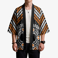 Personalised Aotearoa Niho Taniwha Motif Kimono Gold Style LT9 - Polynesian Pride