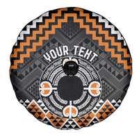 Personalised Aotearoa Niho Taniwha Motif Spare Tire Cover Gold Style LT9 - Polynesian Pride