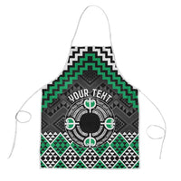 Personalised Aotearoa Niho Taniwha Motif Apron Green Style LT9 Green - Polynesian Pride