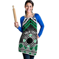 Personalised Aotearoa Niho Taniwha Motif Apron Green Style LT9 - Polynesian Pride