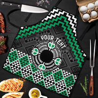 Personalised Aotearoa Niho Taniwha Motif Apron Green Style LT9 Green - Polynesian Pride