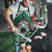 Personalised Aotearoa Niho Taniwha Motif Apron Green Style LT9 - Polynesian Pride