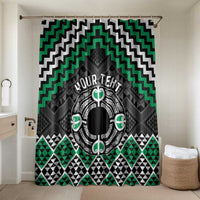 Personalised Aotearoa Niho Taniwha Motif Bathroom Set Green Style LT9 Shower Curtain Only Green - Polynesian Pride