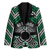 Personalised Aotearoa Niho Taniwha Motif Blazer Green Style LT9 Unisex Green - Polynesian Pride