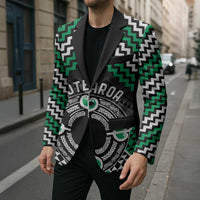 Personalised Aotearoa Niho Taniwha Motif Blazer Green Style LT9 - Polynesian Pride