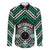 Personalised Aotearoa Niho Taniwha Motif Family Matching Long Sleeve Bodycon Dress and Hawaiian Shirt Green Style