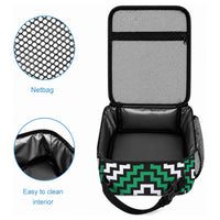 Personalised Aotearoa Niho Taniwha Motif Lunch Bag Green Style LT9 - Polynesian Pride