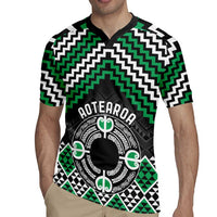 Personalised Aotearoa Niho Taniwha Motif Rugby Jersey Green Style LT9 - Polynesian Pride