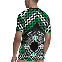 Personalised Aotearoa Niho Taniwha Motif Rugby Jersey Green Style LT9 - Polynesian Pride