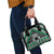 Personalised Aotearoa Niho Taniwha Motif Shoulder Handbag Green Style