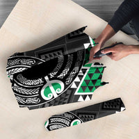 Personalised Aotearoa Niho Taniwha Motif Umbrella Green Style LT9 - Polynesian Pride