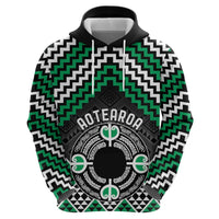 Personalised Aotearoa Niho Taniwha Motif Zip Hoodie Green Style LT9 - Polynesian Pride