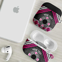 Personalised Aotearoa Niho Taniwha Motif AirPods Case Pink Style LT9 - Polynesian Pride