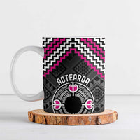 Personalised Aotearoa Niho Taniwha Motif Ceramic Mug Pink Style LT9 Pink - Polynesian Pride