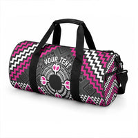 Personalised Aotearoa Niho Taniwha Motif Duffle Bag Pink Style LT9 - Polynesian Pride