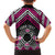 Personalised Aotearoa Niho Taniwha Motif Family Matching Off Shoulder Short Dress and Hawaiian Shirt Pink Style