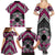 Personalised Aotearoa Niho Taniwha Motif Family Matching Summer Maxi Dress and Hawaiian Shirt Pink Style