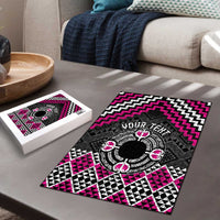 Personalised Aotearoa Niho Taniwha Motif Puzzle Pink Style LT9 - Polynesian Pride