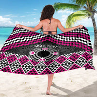 Personalised Aotearoa Niho Taniwha Motif Sarong Pink Style LT9 - Polynesian Pride