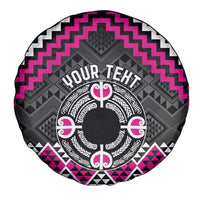 Personalised Aotearoa Niho Taniwha Motif Spare Tire Cover Pink Style LT9 - Polynesian Pride