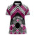 Personalised Aotearoa Niho Taniwha Motif Women Polo Shirt Pink Style